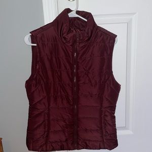 Authentic Aeropostale Maroon Puffer Vest Size M